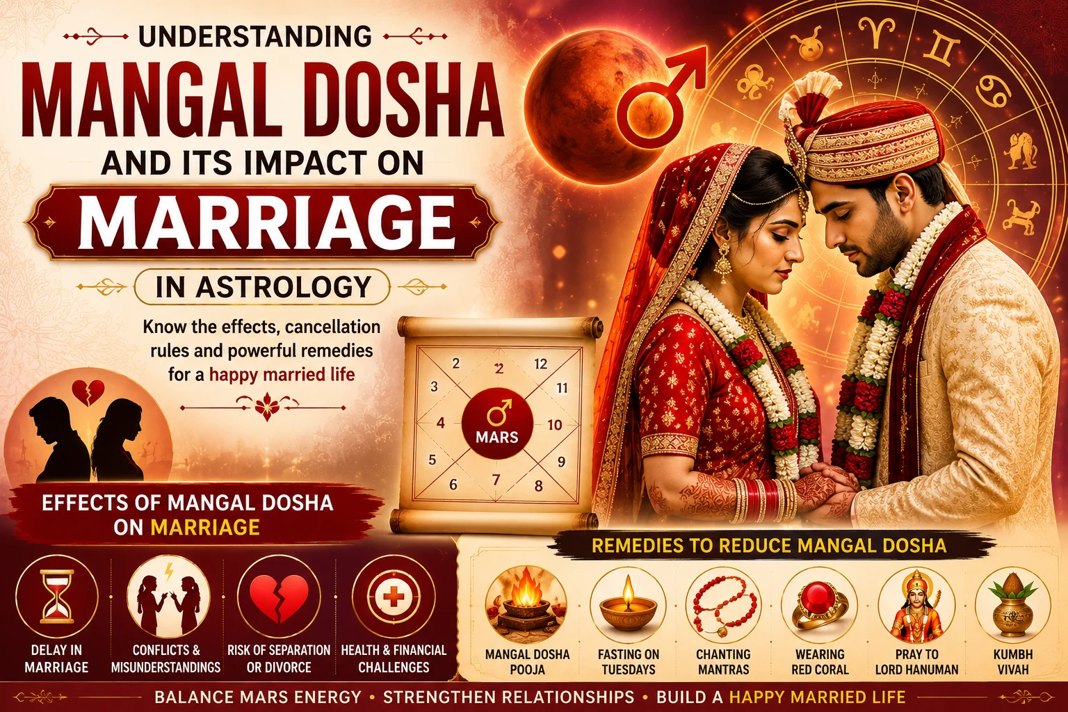 Understanding Mangal Dosha and its impact on marriage in astrology