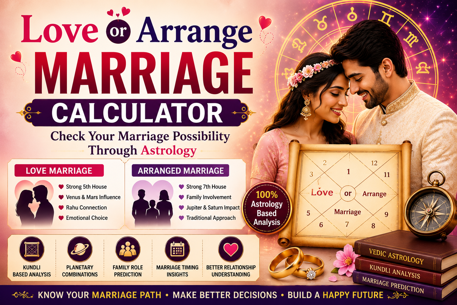 Love or Arrange Marriage Calculator: Check Your Marriage Possibility Through Astrology