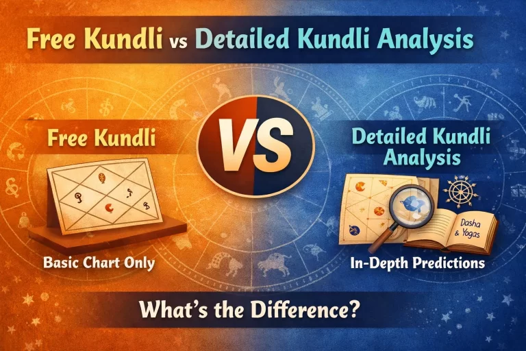 Free Kundli vs Detailed Kundli Analysis – What’s the Difference?