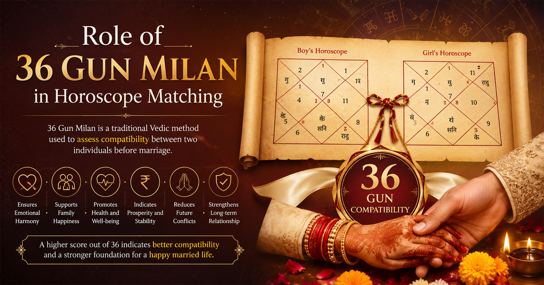 36 Gun Milan in Horoscope Matching