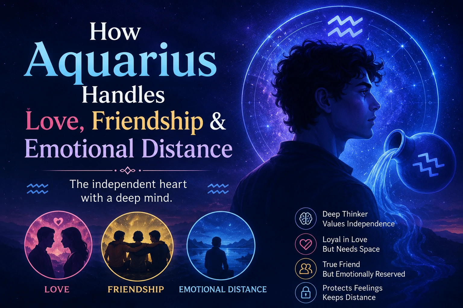 How Aquarius Handles Love, Friendship & Emotional Distance