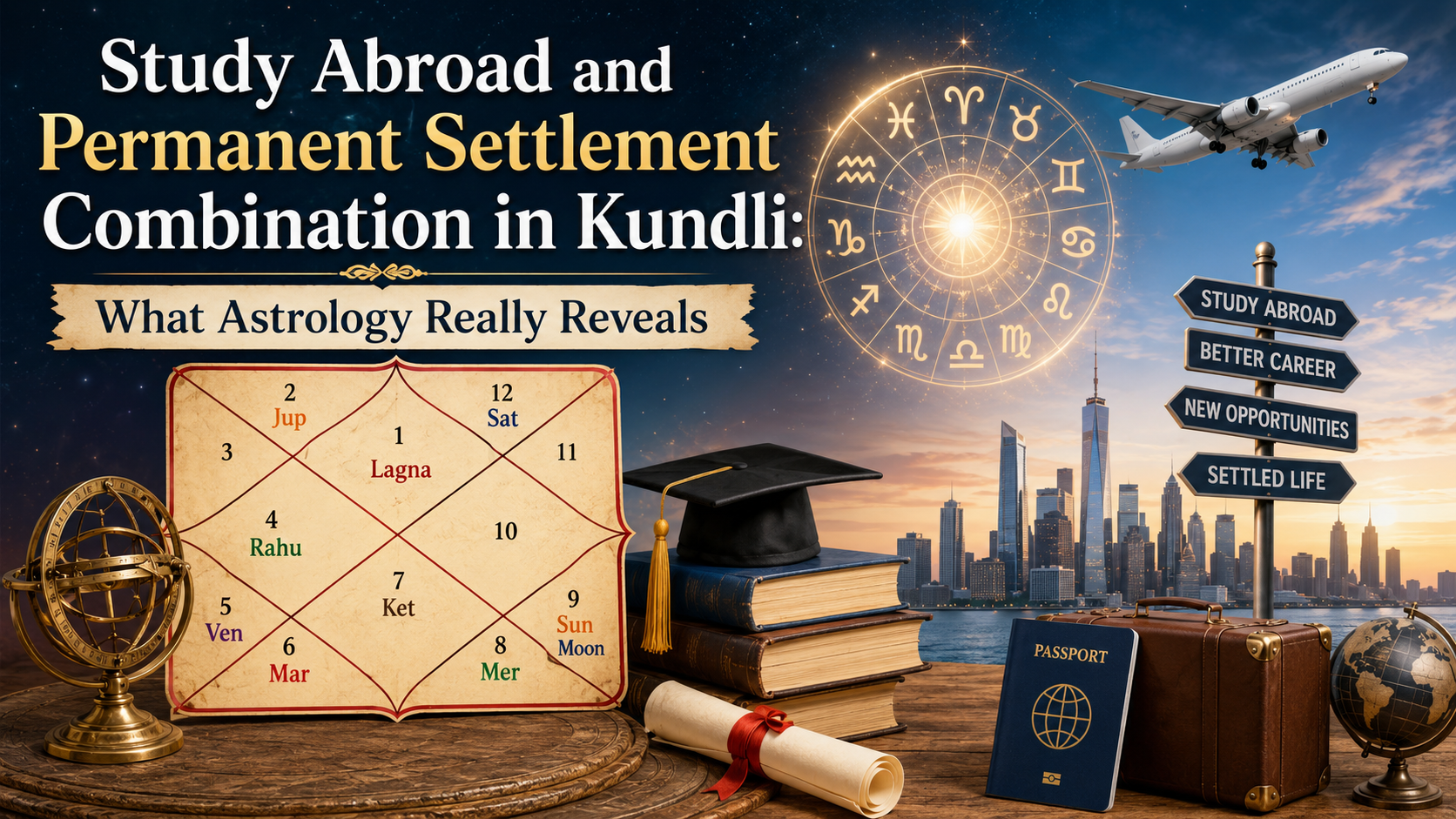 Abroad Astrology & Foreign Settlement in Kundli