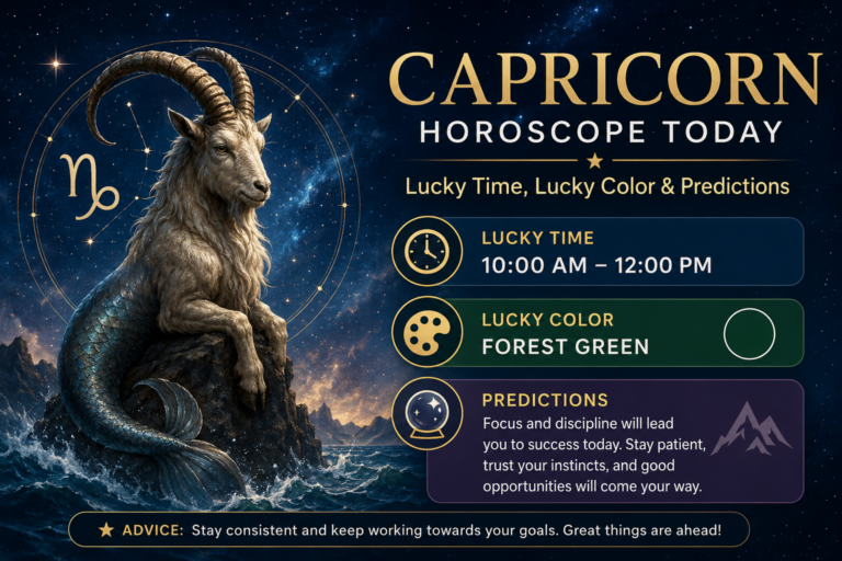 Capricorn Horoscope Today: Lucky Time, Lucky Color & Predictions