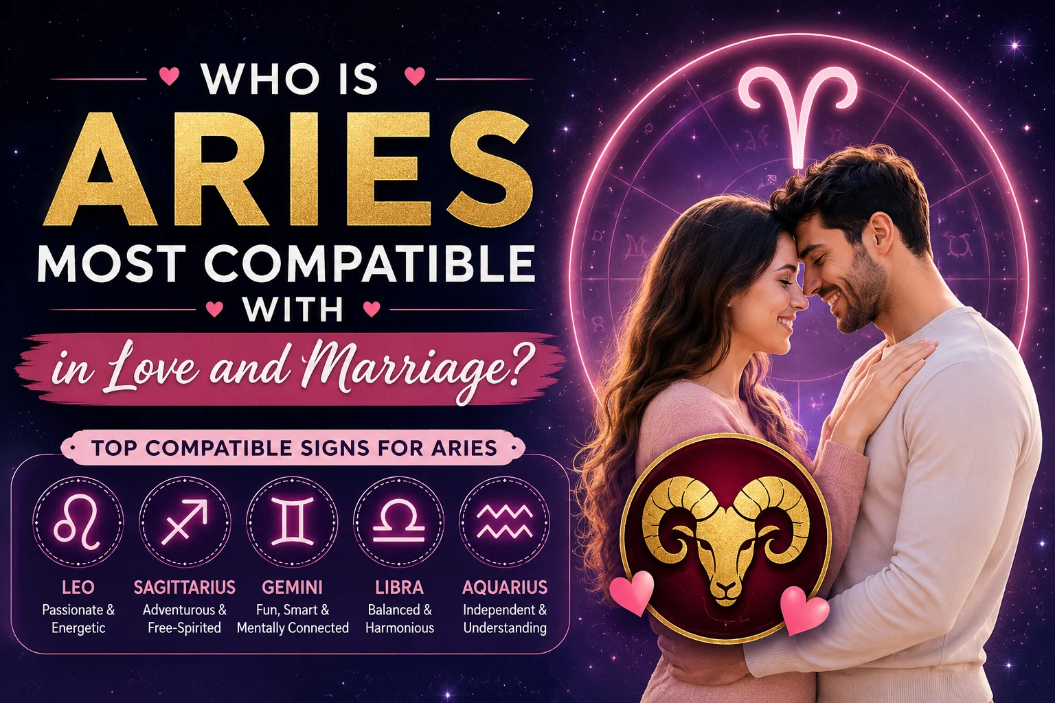 Who is Aries Most Compatible With in Love and Marriage?